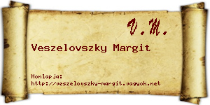 Veszelovszky Margit névjegykártya
